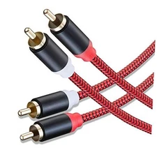 RCA Cable 20Ft,2Rca Male to 2-RCA Male Audio Stereo Subwoofer Cable [Hi 20Ft/6M