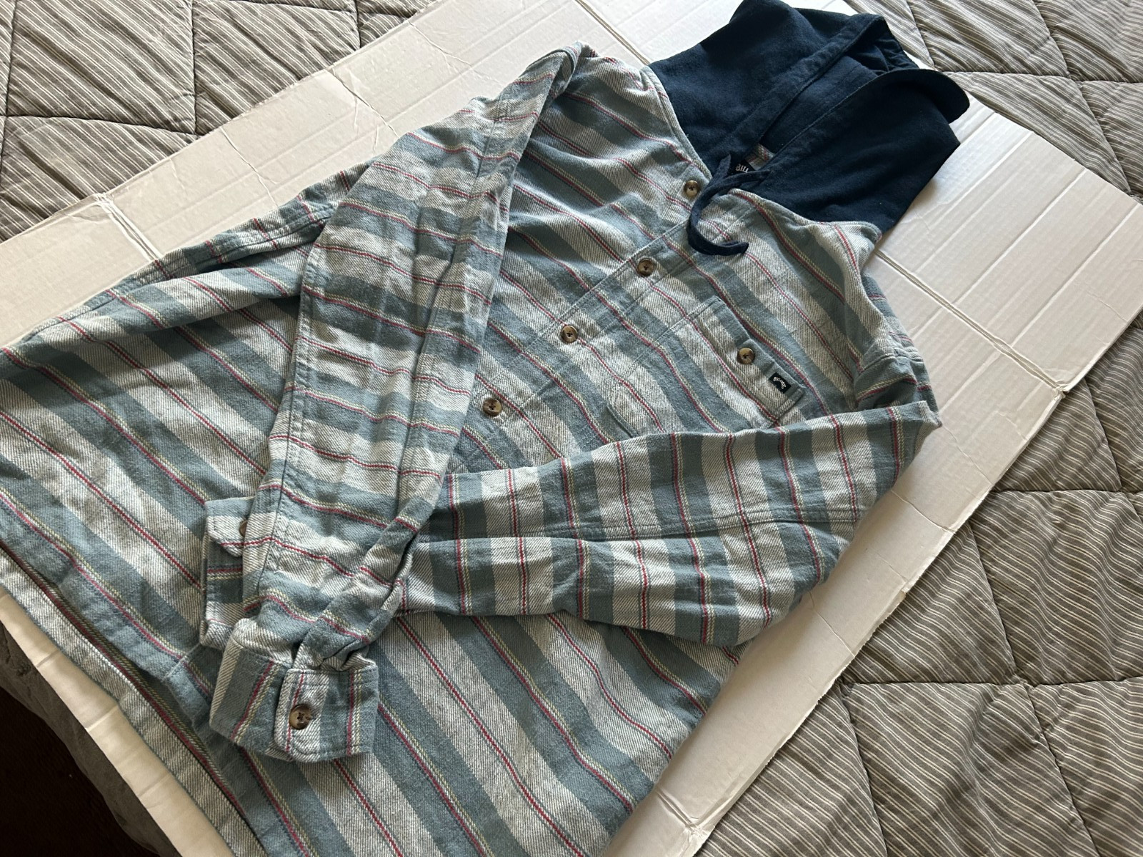 BILLABONG SIZE XL BUTTON DOWN MULTICOLOR STRIPED … - image 14