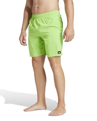 Short de Bain HOMME Adidas Solid CLX Classic-Length Pomme verte - Photo 1/4