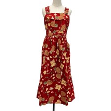 PINK HOUSE Fruit Pattern Jumper Dress (Red) Women USED