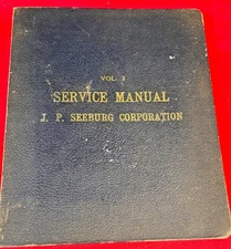 1940'S SEEBURG CO SERVICE MANUAL VOL 2 JUKEBOX PHONOGRAPHS SPEAKERS SEE PICS
