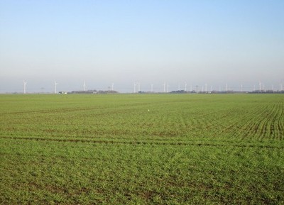Foto 6x4 Blick Richtung Goole Fields Windpark Moorends absolut flach c2017