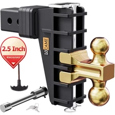 Adjustable Trailer Hitch Fit 2.5" Receiver 6" Drop/Rise Drop Tow Hitch 28000lb