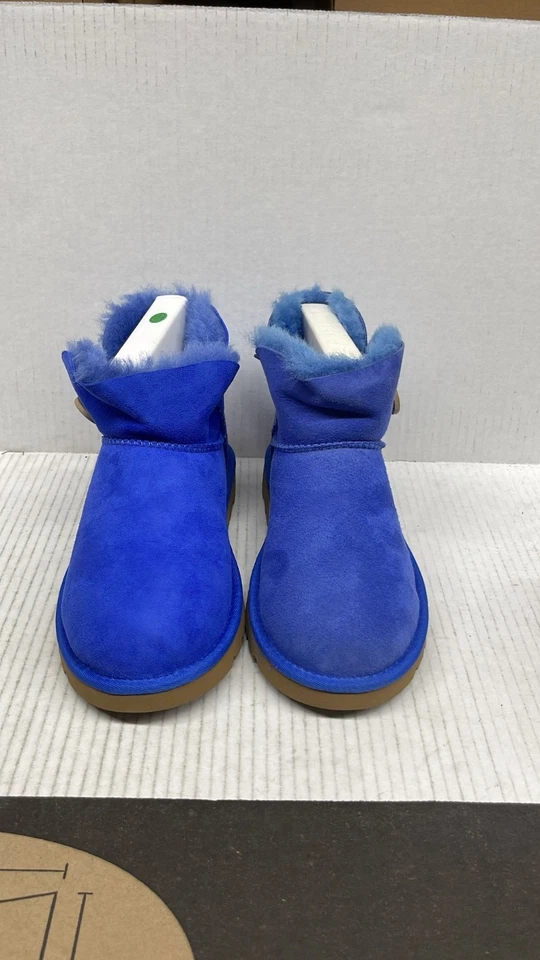 Uggs Niños Mini Bailey Botón Niños Pequeños 1000788Y-K/SPRB Azul EE. UU. Talla 4 Foto 2 de 3