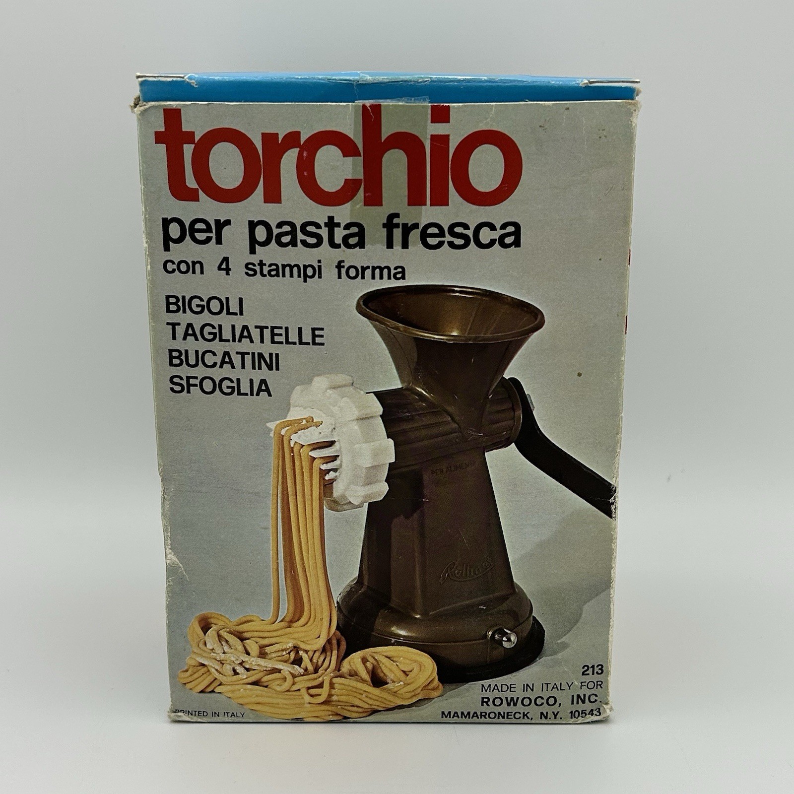 Vintage Pasta Maker Machine Rullinet Torchio Fresca Extruder Italy 213 Complete