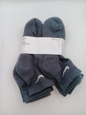 Nike Dri-Fit 6-pack Ankle socks everyday cotton 6pk sport socks size L Black