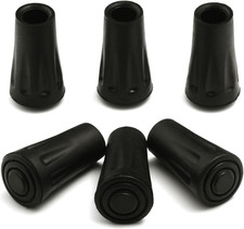 6 Pack Rubber Trekking Pole Tips Replacement Caps Hiking Walking Cane Ends