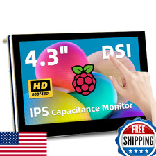 iPistBit 4.3" Raspberry Pi DSI Touchscreen 800x480 for Pi 5/4B/3B 