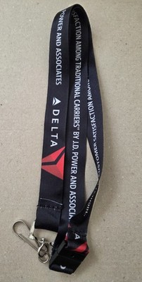 OFFICIAL DELTA  AIRLINES HIGHEST  CUSTOMER SATISFACTION  BLACK  LANYARD