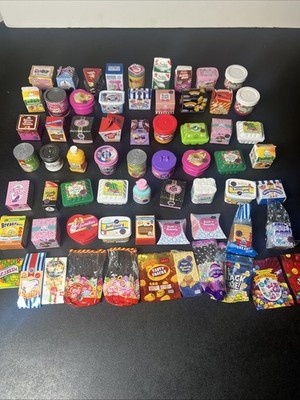 Lot Of 65 Shopkins Mix MOOSE Toys Mini Brands Foods Empty Boxes