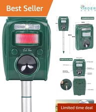 Ultrasonic Animal Repeller Solar Powered Outdoor Weatherproof Motion Light