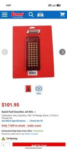 Qft And Holley Carb Jet Kit