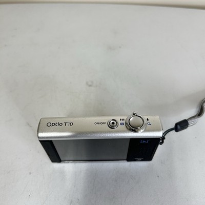 Pentax Optio T10 6.0MP Silver Digital Camera NO CHARGER TO TEST