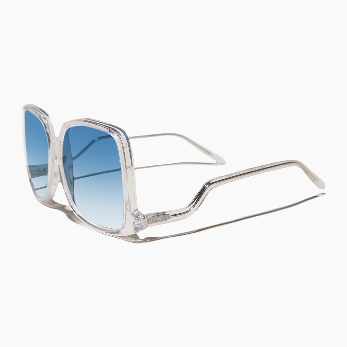 Granny-Chic Polarized Oversized Sunglasses with Blue 