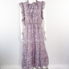 BB Dakota Steve Madden Floral Maxi Dress Size L Prairie Cottagecore Boho