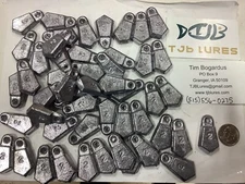 50 Qty 2 oz Flat Bank Fishing Sinkers Veteran Owned Free Shipping Top Quality