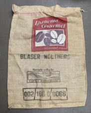 Ipanema Gourmet Coffee Burlap Sack /Bag Cafe Do Brasil 38”x27”