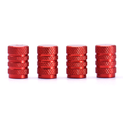 4PCS Red Car Auto Tyre Rm Valve Wheel Stem Ar Port Dust Caps Cover