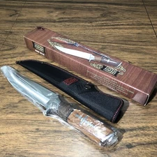 12.5” SHARPS CUTLERY Knife Cross/Sword Inlaid HANDLE 3CR13 STAINLESS BLADE