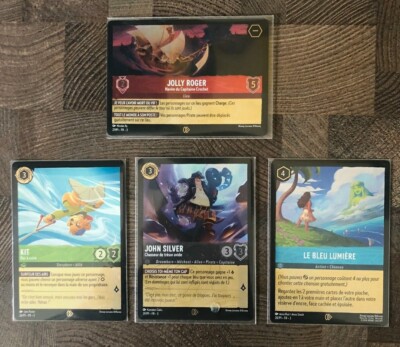4x Promo Cards League PR1 Lorcana Foil VF John Silver Jolly Roger Kit Blue Rare