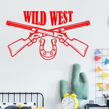  Cowboys Wall Sticker Kids wild west indians Boys Bedroom Decal cb7