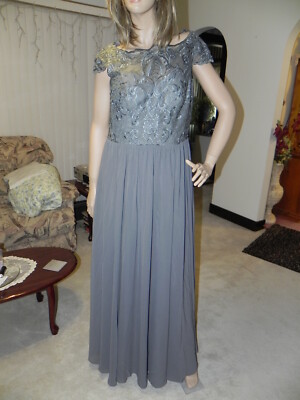 New: Mother of Bride/Groom Stormy Grey size 16 Floor