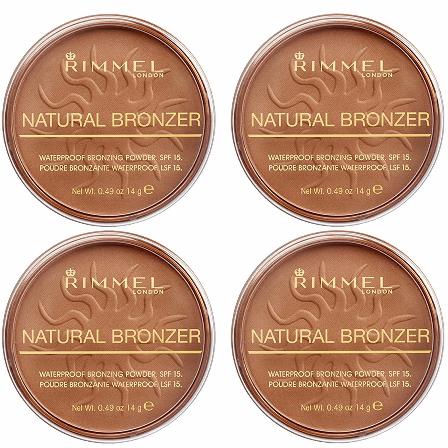 (4 Pack) NEW Rimmel Natural Bronzer Sun Bronze 0.49 Ounces | eBay