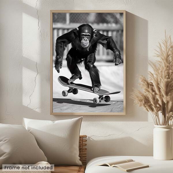 MONKEY MARK パラシュート猿 グラフィックアート A1サイズ MONKEY MARK パラシュート猿 グラフィックアート 写真・グラフィック