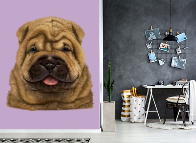3D Shar Pei Welpe C866 Tapete Wandbild Fototapete Vincent Amy