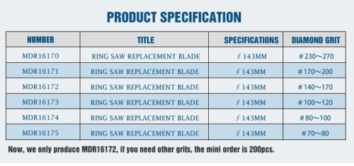5 *Stained Glass Replacement Blade 143mm 5-3/4'' For Gemini Taurus 3 ring saw - Picture 4 of 6