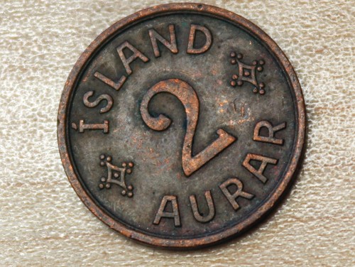 1942 Iceland 2 Aurar WWII