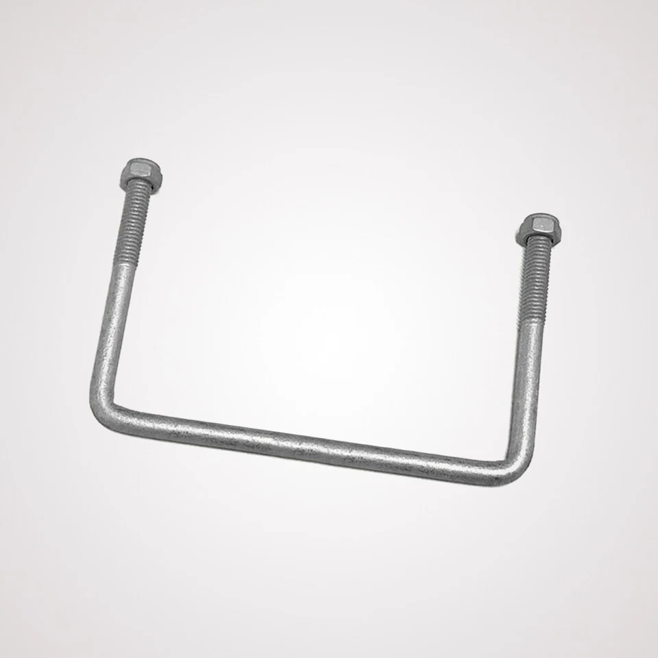 2x 150 x 90mm Galvanised U Bolt & Nut M12 Arm Long Square Trailer  Boat Caravan - image 4 of 4