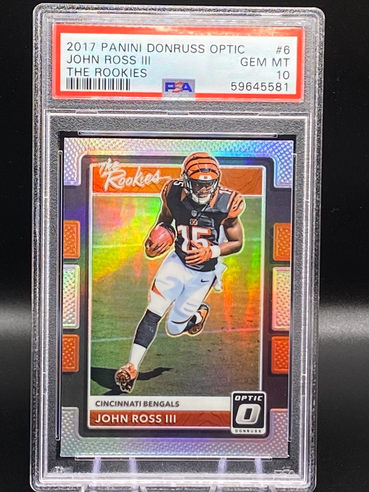 2017 Optic The Rookies Holo John Ross Rookie RC Cincinatti Bengals POP 1!!!