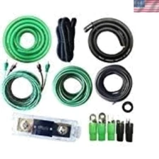 0 Gauge Amp Kit Complete Wiring Cables for 9500W Car Audio System