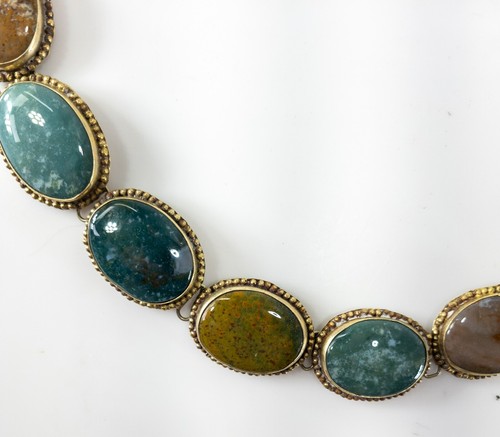 Antique Southwestern Navajo Victorian Specimen Green Jasper Agate Belt - Picture 4 of 10