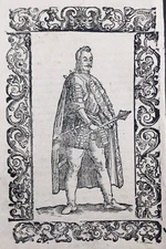 Romania Prince of Transylvania 1598 Rare Woodcut Vecellio Venice