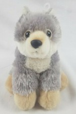 Aurora Wolf Husky Dog Plush 8" Long Stuffed Animal Toy February 2019
