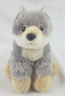 Aurora Wolf Husky Dog Plush 8'' Long Stuffed Animal Toy February 2019 