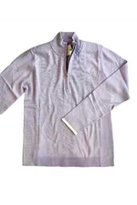 ALASHAN WOMEN'S COTTON CASHMERE HALF ZIP PULLOVER XL PURPLE NEW NWT