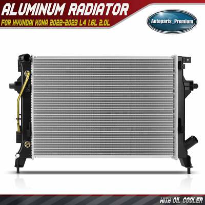 New Radiator with Oil Cooler for Hyundai Kona 2022-2023 L4 1.6L 2.0L ...