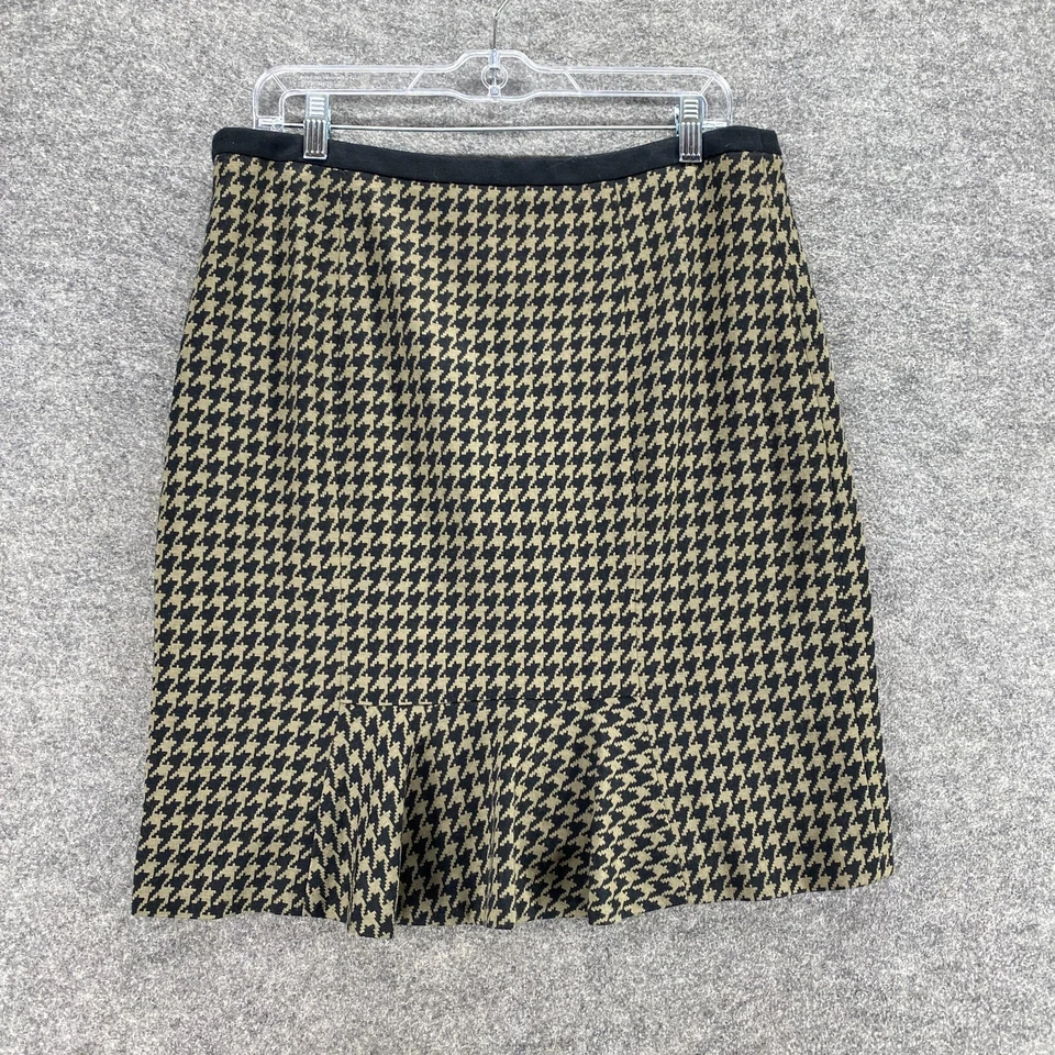 Falda Etcetera Mujer 10 Negra Geométrica Línea A Midi Cremallera Forrada tiro medio Informal Foto 2 de 4