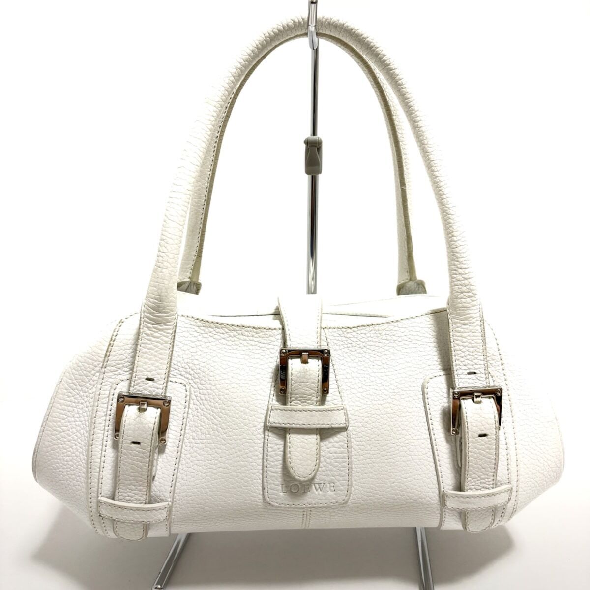 Auth LOEWE - White Leather Handbag | eBay Auth LOEWE - White Leather Handbag | eBay
