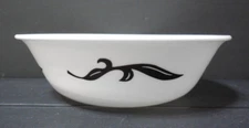 CORNING CORELLE LYRIC BLACK 6 1/4" Coupe Cereal Bowl (JM4)