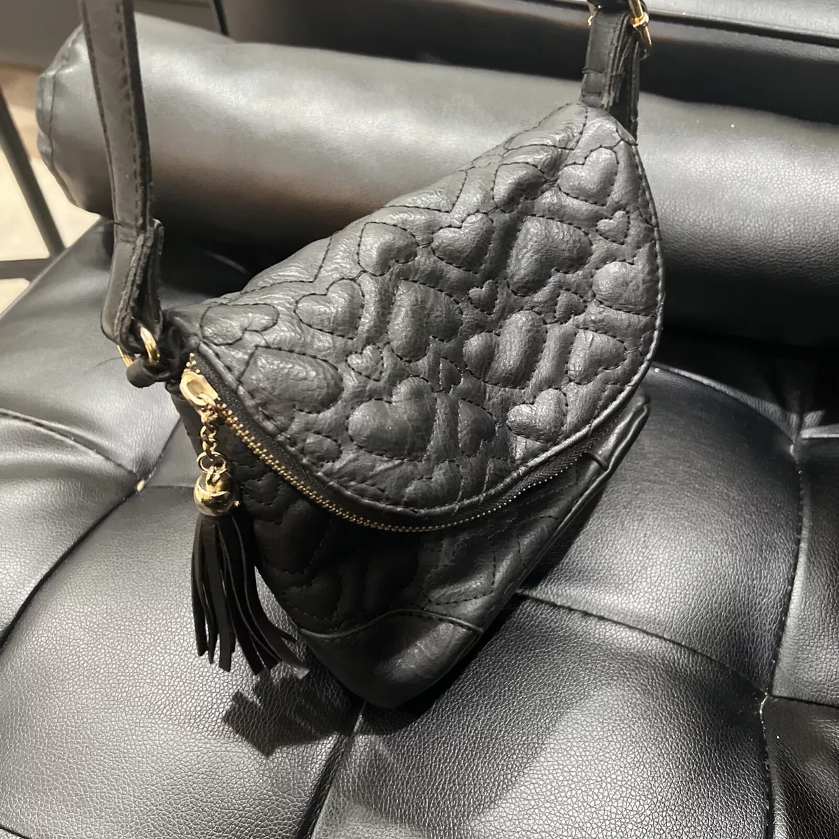 OKPTA Women’s Handbag Purse Black Shoulder Heart Bag OK.0973628 OKPTA1519426