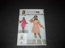 Know Me Pattern ME2021 by Mimi G Misses' Dress w/Sleeve Variations 2 Styles 8~16
