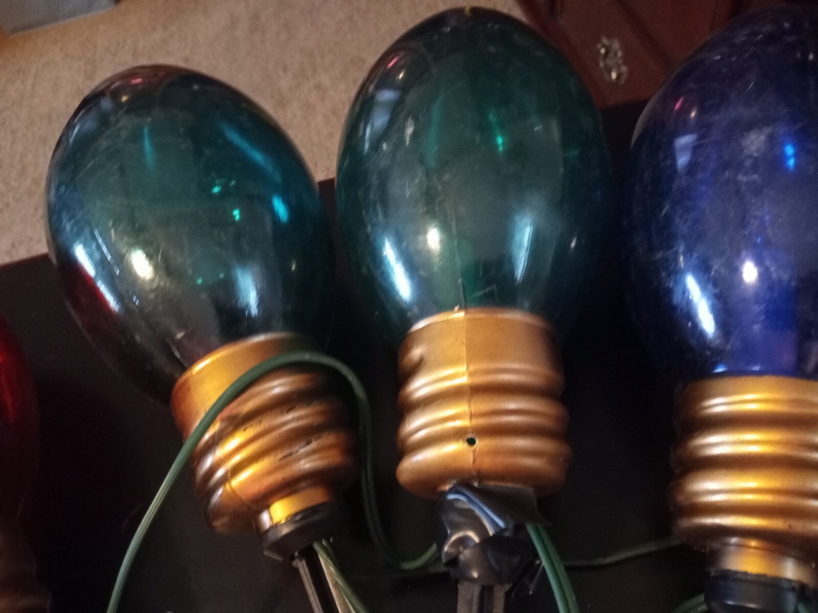 6 Jumbo Christmas Light Bulb Giant Blow Mold Yard Stake Decorations eBay