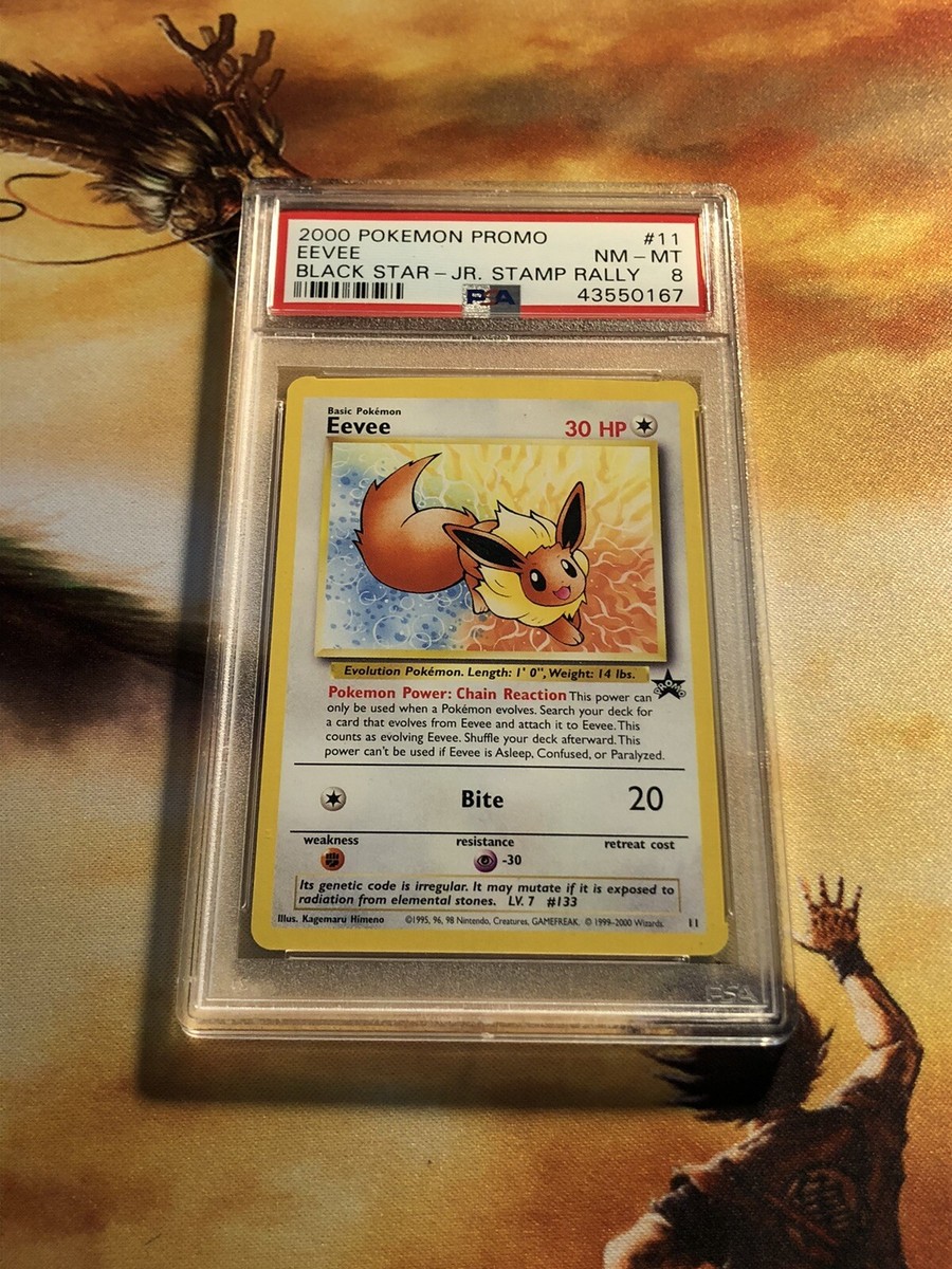 PSA 9 MINT - Eevee Black Star JR Stamp Rally Promo 2000 PSA 9 MINT - Eevee Black Star JR Stamp Rally Promo 2000