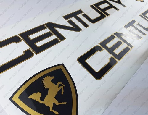 CENTURY BOATS LOGO CREST DECALS STICKERS 38" x 6.4" 2pcs. - Picture 2 of 5