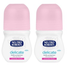 Neutro Roberts-9062-Anti-Perspirant Delicate Powder Fresh Roll-on Deo - 2 x 50ml