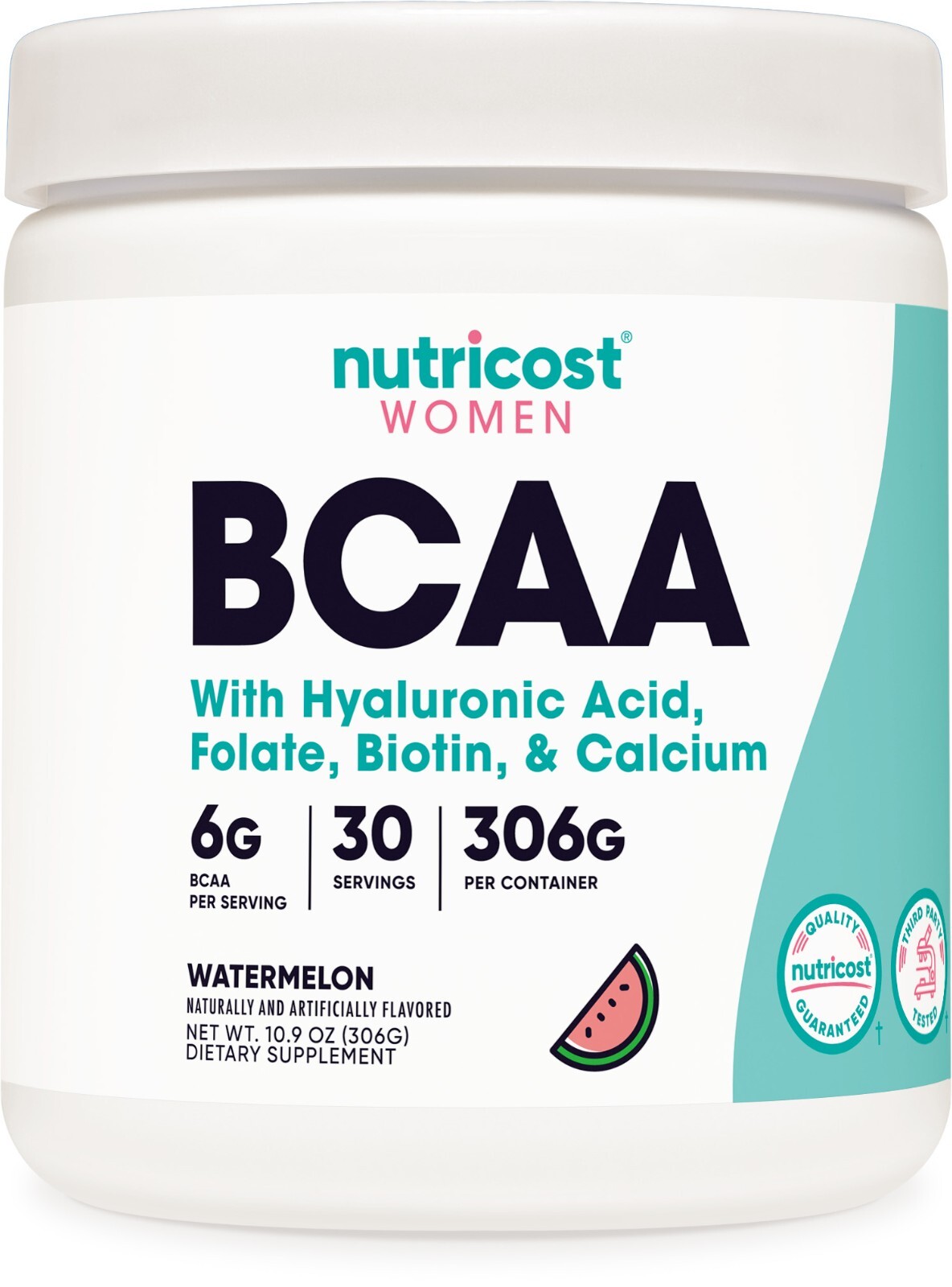 Nutricost BCAA для женщин арбуз 30 порций - без глютена и без ГМО 3590₽